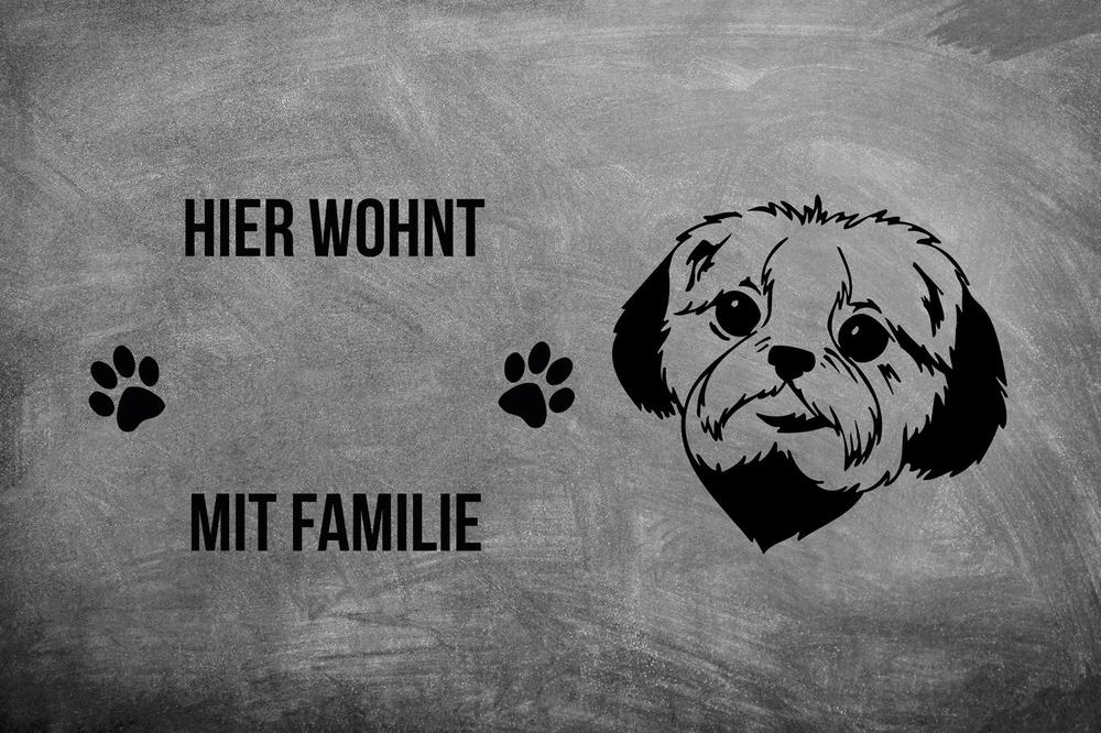 Shih Tzu - Fußmatte - Schmutzfangmatte - 40 x 60 cm-Tierisch-tolle Geschenke-Tierisch-tolle-Geschenke