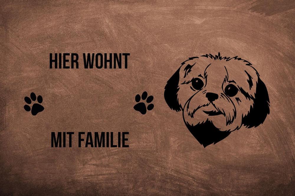 Shih Tzu - Fußmatte - Schmutzfangmatte - 40 x 60 cm-Tierisch-tolle Geschenke-Tierisch-tolle-Geschenke