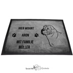 Shar Pei - Fußmatte - Schmutzfangmatte - 40 x 60 cm-Tierisch-tolle Geschenke-Tierisch-tolle-Geschenke