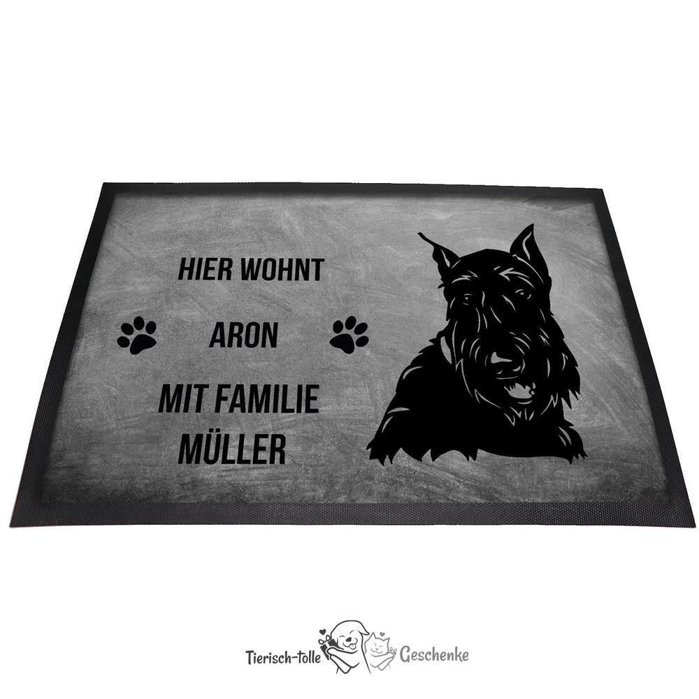 Scottish Terrier 2 - Fußmatte - Schmutzfangmatte - 40 x 60 cm-Tierisch-tolle Geschenke-Tierisch-tolle-Geschenke