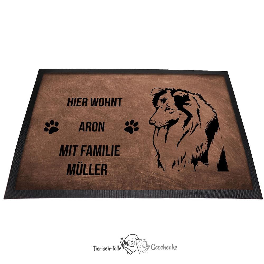 Shetland Sheepdog - Fußmatte - Schmutzfangmatte - 40 x 60 cm-Tierisch-tolle Geschenke-Tierisch-tolle-Geschenke