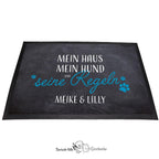 Fußmatte - Schmutzfangmatte - seine Regeln 2 - 40 x 60 cm-Tierisch-tolle Geschenke-Tierisch-tolle-Geschenke