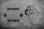 Shar Pei - Fußmatte - Schmutzfangmatte - 40 x 60 cm-Tierisch-tolle Geschenke-Tierisch-tolle-Geschenke
