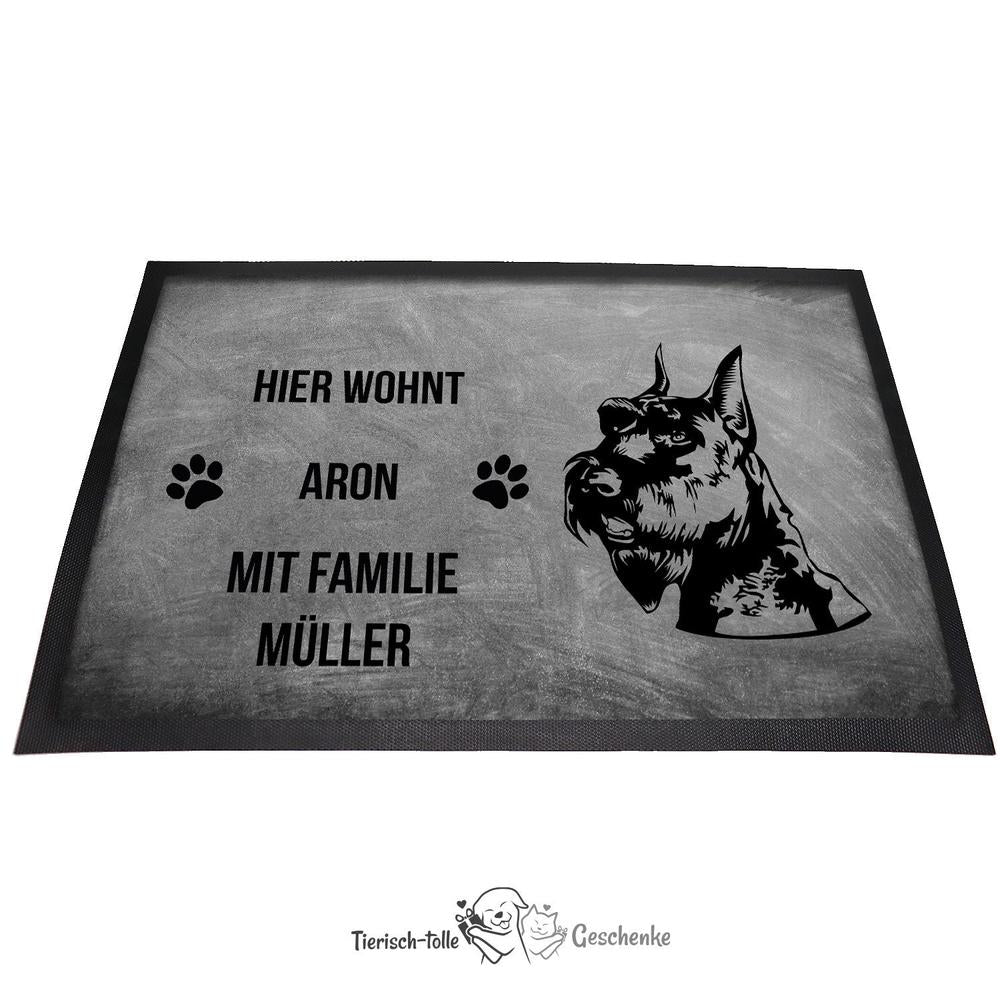 Schnauzer 1 - Fußmatte - Schmutzfangmatte - 40 x 60 cm-Tierisch-tolle Geschenke-Tierisch-tolle-Geschenke