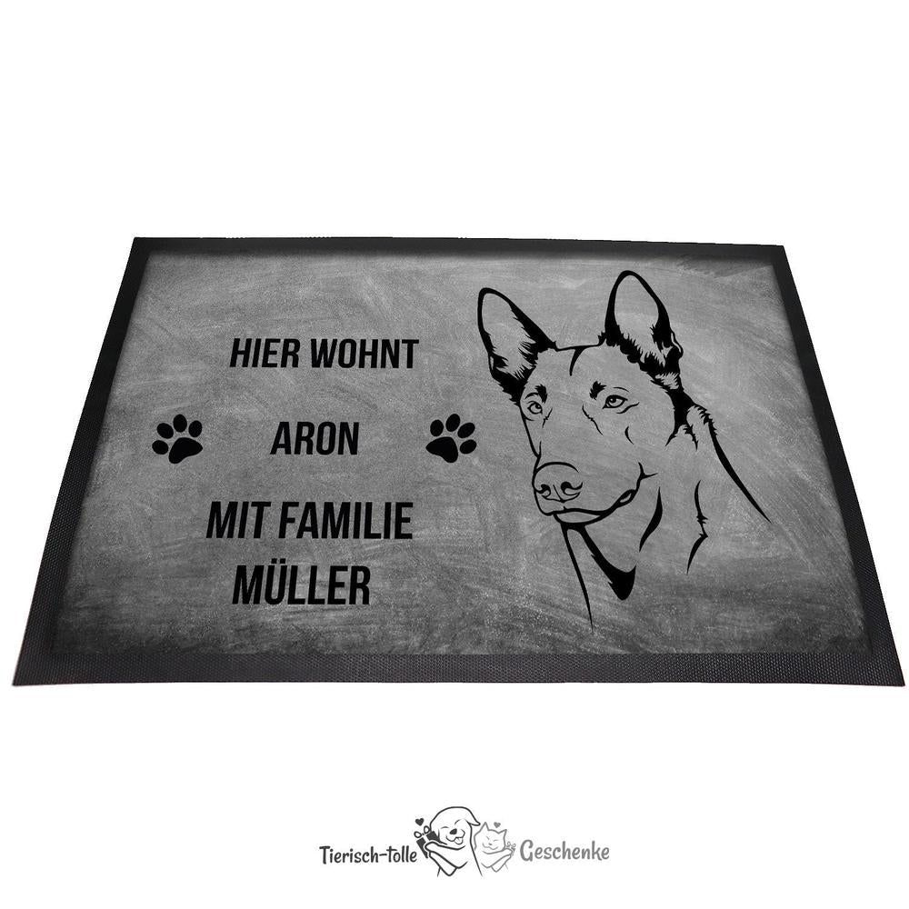 Belgischer Schäferhund Malinois - Fußmatte - Schmutzfangmatte - 40 x 60 cm-Tierisch-tolle Geschenke-Tierisch-tolle-Geschenke