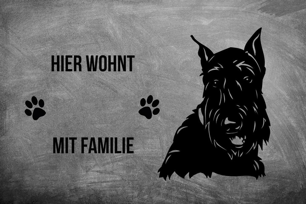 Scottish Terrier 2 - Fußmatte - Schmutzfangmatte - 40 x 60 cm-Tierisch-tolle Geschenke-Tierisch-tolle-Geschenke