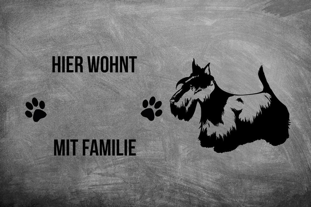 Scottish Terrier - Fußmatte - Schmutzfangmatte - 40 x 60 cm-Tierisch-tolle Geschenke-Tierisch-tolle-Geschenke