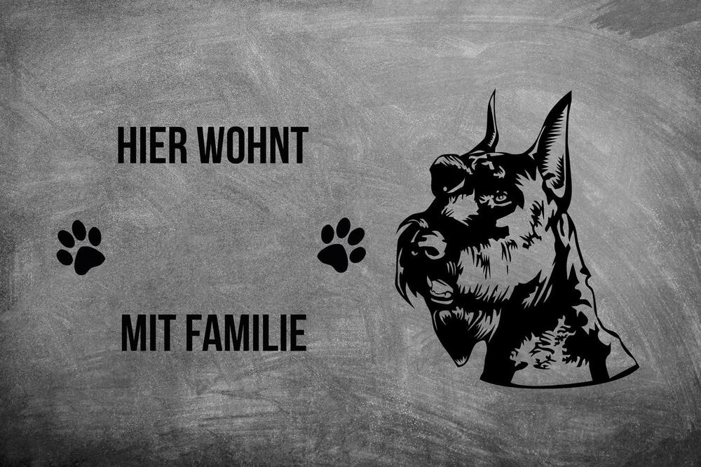 Schnauzer 1 - Fußmatte - Schmutzfangmatte - 40 x 60 cm-Tierisch-tolle Geschenke-Tierisch-tolle-Geschenke