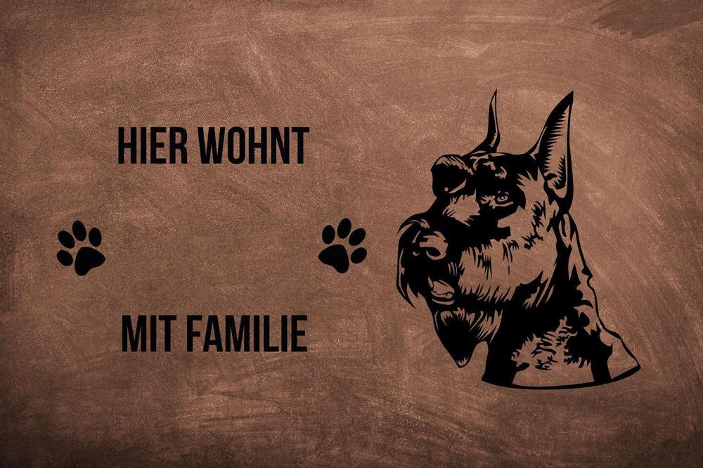 Schnauzer 1 - Fußmatte - Schmutzfangmatte - 40 x 60 cm-Tierisch-tolle Geschenke-Tierisch-tolle-Geschenke