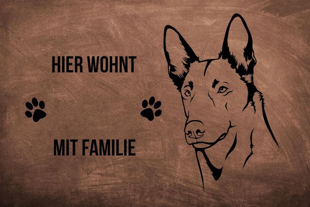 Belgischer Schäferhund Malinois - Fußmatte - Schmutzfangmatte - 40 x 60 cm-Tierisch-tolle Geschenke-Tierisch-tolle-Geschenke