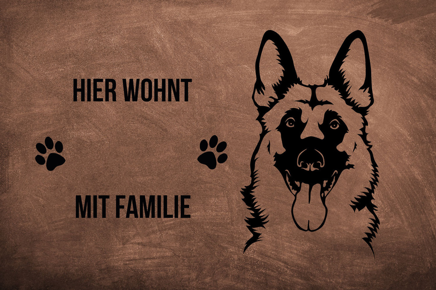 Deutscher Schäferhund 7 - Fußmatte - Schmutzfangmatte - 40 x 60 cm-Tierisch-tolle Geschenke-Tierisch-tolle-Geschenke