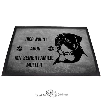 Rottweiler 3 - Fußmatte - Schmutzfangmatte - 40 x 60 cm-Tierisch-tolle Geschenke-Tierisch-tolle-Geschenke