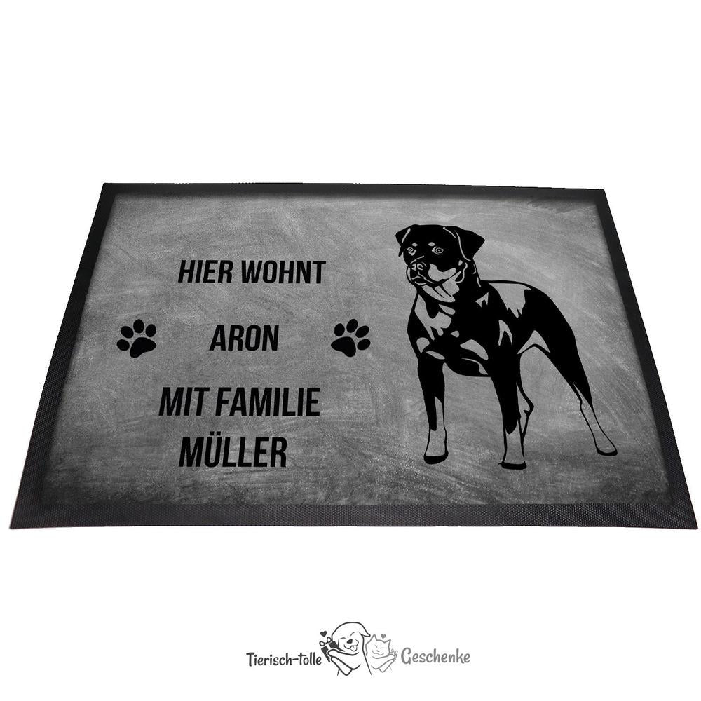 Rottweiler 2 - Fußmatte - Schmutzfangmatte - 40 x 60 cm-Tierisch-tolle Geschenke-Tierisch-tolle-Geschenke