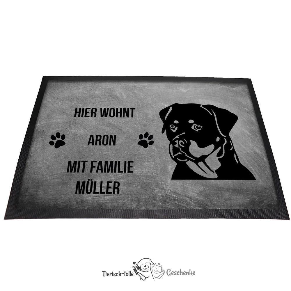 Rottweiler 1 - Fußmatte - Schmutzfangmatte - 40 x 60 cm-Tierisch-tolle Geschenke-Tierisch-tolle-Geschenke