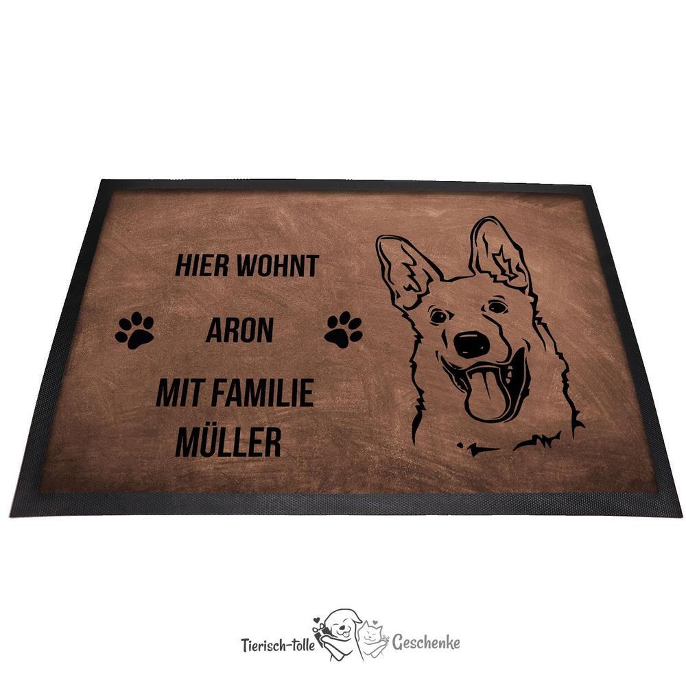 Deutscher Schäferhund 1 - Fußmatte - Schmutzfangmatte - 40 x 60 cm-Tierisch-tolle Geschenke-Tierisch-tolle-Geschenke