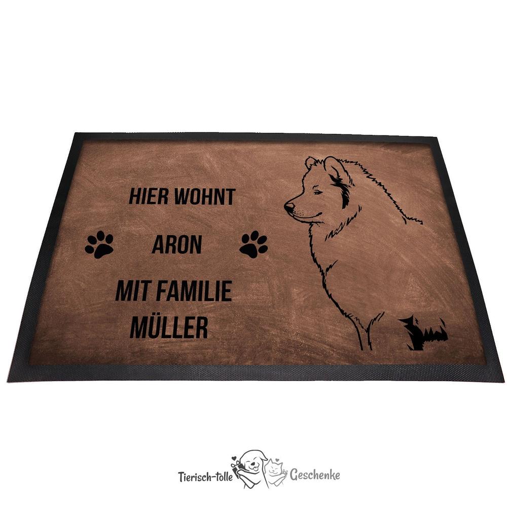 Samojede - Fußmatte - Schmutzfangmatte - 40 x 60 cm-Tierisch-tolle Geschenke-Tierisch-tolle-Geschenke