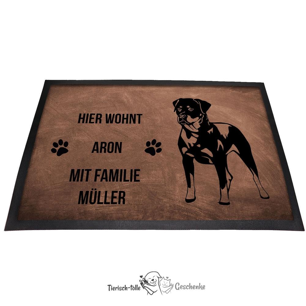 Rottweiler 2 - Fußmatte - Schmutzfangmatte - 40 x 60 cm-Tierisch-tolle Geschenke-Tierisch-tolle-Geschenke