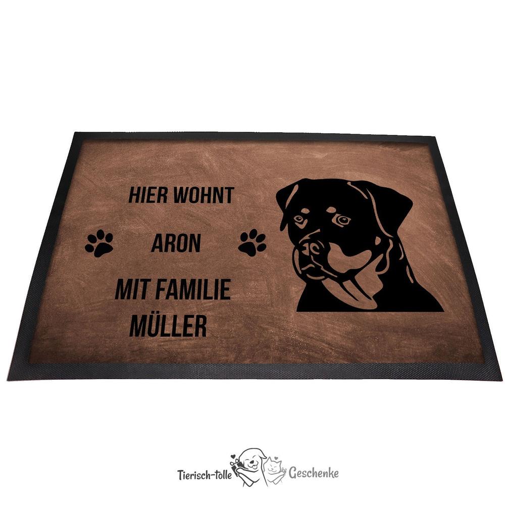 Rottweiler 1 - Fußmatte - Schmutzfangmatte - 40 x 60 cm-Tierisch-tolle Geschenke-Tierisch-tolle-Geschenke