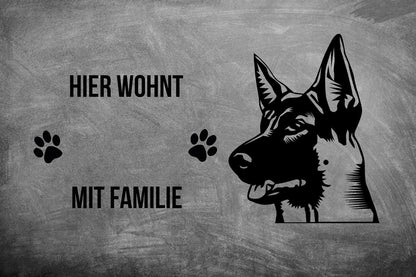 Deutscher Schäferhund 6 - Fußmatte - Schmutzfangmatte - 40 x 60 cm-Tierisch-tolle Geschenke-Tierisch-tolle-Geschenke