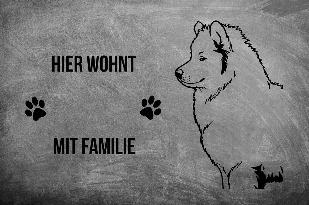 Samojede - Fußmatte - Schmutzfangmatte - 40 x 60 cm-Tierisch-tolle Geschenke-Tierisch-tolle-Geschenke