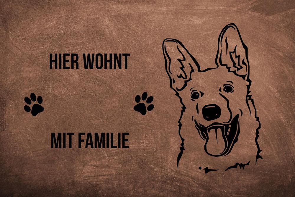 Deutscher Schäferhund 1 - Fußmatte - Schmutzfangmatte - 40 x 60 cm-Tierisch-tolle Geschenke-Tierisch-tolle-Geschenke
