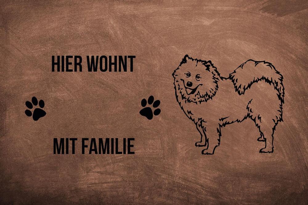 Samojede 1 - Fußmatte - Schmutzfangmatte - 40 x 60 cm-Tierisch-tolle Geschenke-Tierisch-tolle-Geschenke
