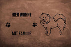 Samojede 1 - Fußmatte - Schmutzfangmatte - 40 x 60 cm-Tierisch-tolle Geschenke-Tierisch-tolle-Geschenke
