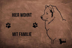 Samojede - Fußmatte - Schmutzfangmatte - 40 x 60 cm-Tierisch-tolle Geschenke-Tierisch-tolle-Geschenke