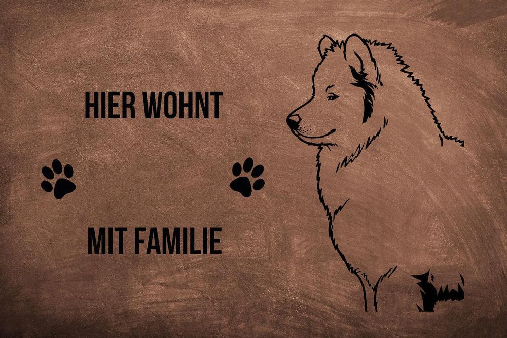 Samojede - Fußmatte - Schmutzfangmatte - 40 x 60 cm-Tierisch-tolle Geschenke-Tierisch-tolle-Geschenke