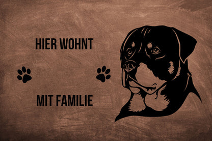 Rottweiler 3 - Fußmatte - Schmutzfangmatte - 40 x 60 cm-Tierisch-tolle Geschenke-Tierisch-tolle-Geschenke