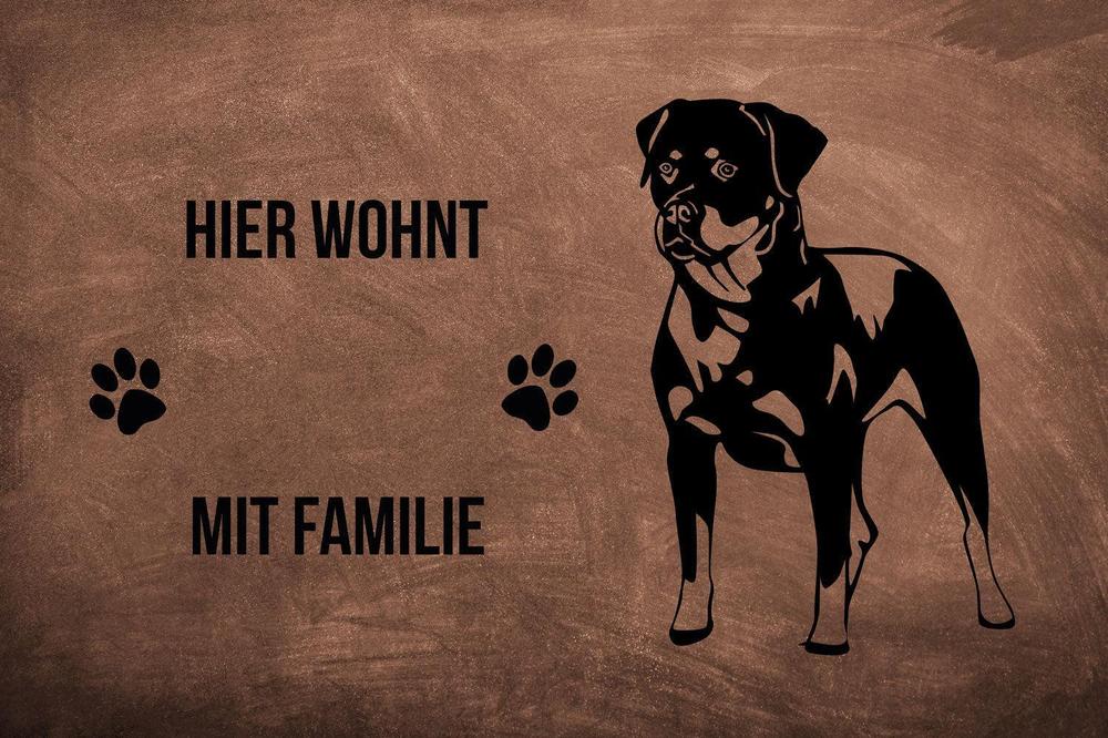 Rottweiler 2 - Fußmatte - Schmutzfangmatte - 40 x 60 cm-Tierisch-tolle Geschenke-Tierisch-tolle-Geschenke