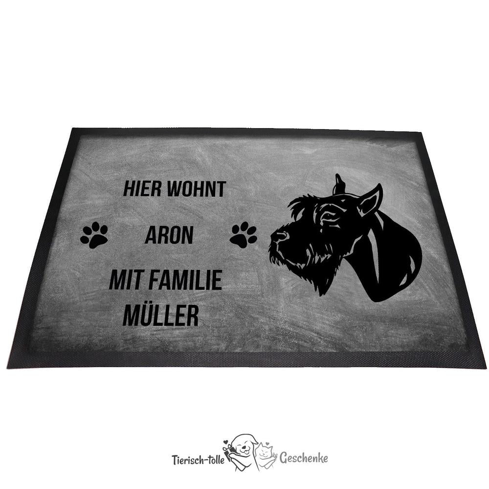 Riesenschnauzer - Fußmatte - Schmutzfangmatte - 40 x 60 cm-Tierisch-tolle Geschenke-Tierisch-tolle-Geschenke