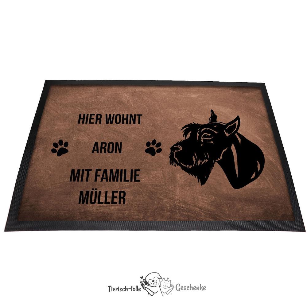 Riesenschnauzer - Fußmatte - Schmutzfangmatte - 40 x 60 cm-Tierisch-tolle Geschenke-Tierisch-tolle-Geschenke