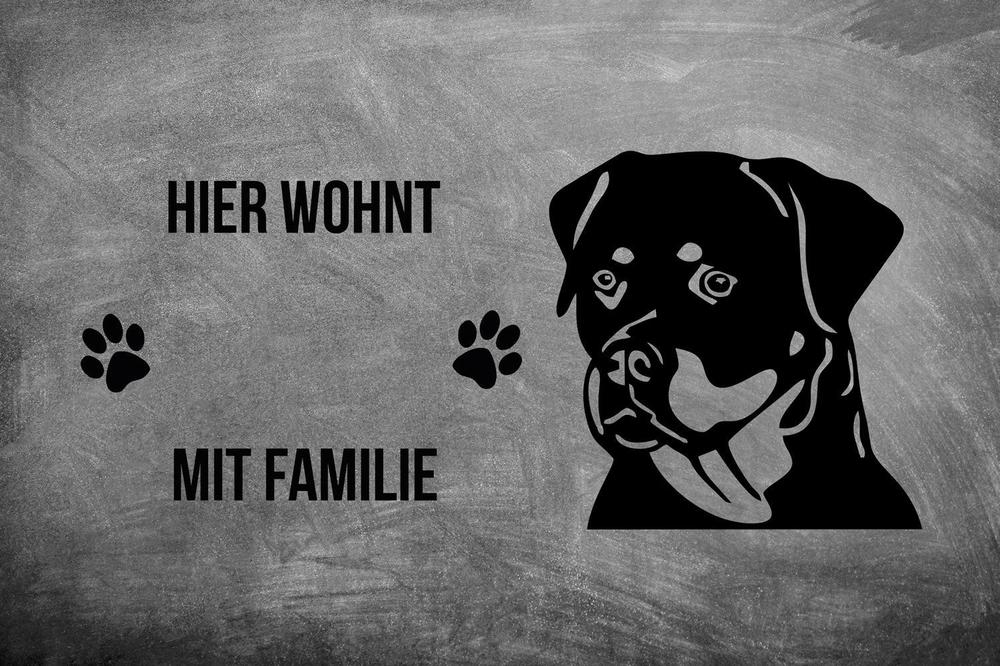 Rottweiler 1 - Fußmatte - Schmutzfangmatte - 40 x 60 cm-Tierisch-tolle Geschenke-Tierisch-tolle-Geschenke