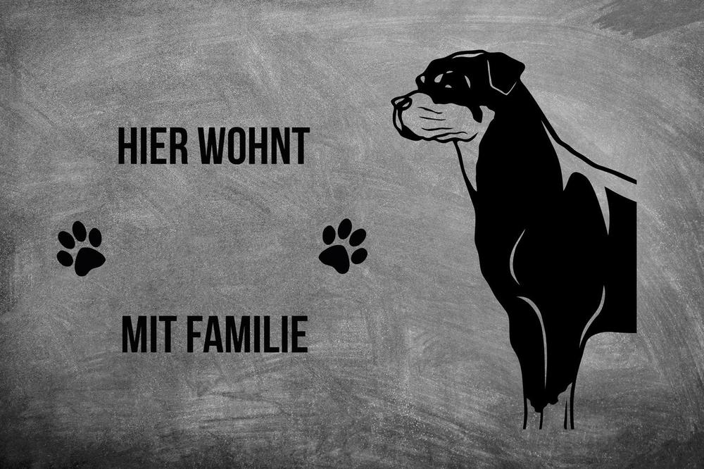 Rottweiler - Fußmatte - Schmutzfangmatte - 40 x 60 cm-Tierisch-tolle Geschenke-Tierisch-tolle-Geschenke