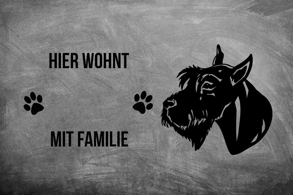 Riesenschnauzer - Fußmatte - Schmutzfangmatte - 40 x 60 cm-Tierisch-tolle Geschenke-Tierisch-tolle-Geschenke