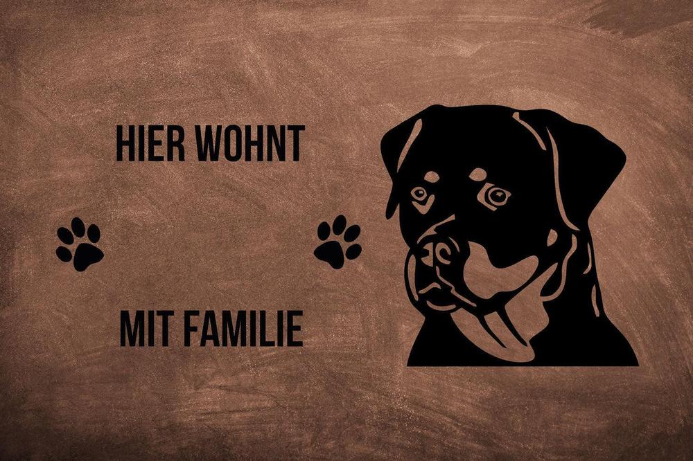 Rottweiler 1 - Fußmatte - Schmutzfangmatte - 40 x 60 cm-Tierisch-tolle Geschenke-Tierisch-tolle-Geschenke