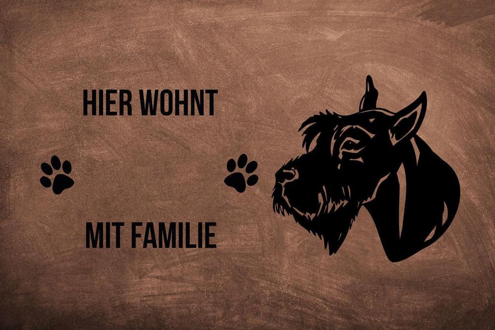 Riesenschnauzer - Fußmatte - Schmutzfangmatte - 40 x 60 cm-Tierisch-tolle Geschenke-Tierisch-tolle-Geschenke