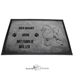 Pudel - Fußmatte - Schmutzfangmatte - 40 x 60 cm-Tierisch-tolle Geschenke-Tierisch-tolle-Geschenke