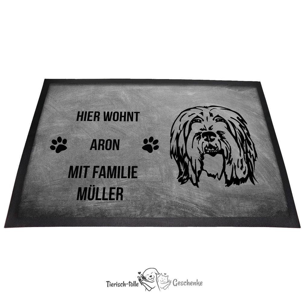 Pon Polski Owczarek Nizinny - Fußmatte - Schmutzfangmatte - 40 x 60 cm-Tierisch-tolle Geschenke-Tierisch-tolle-Geschenke