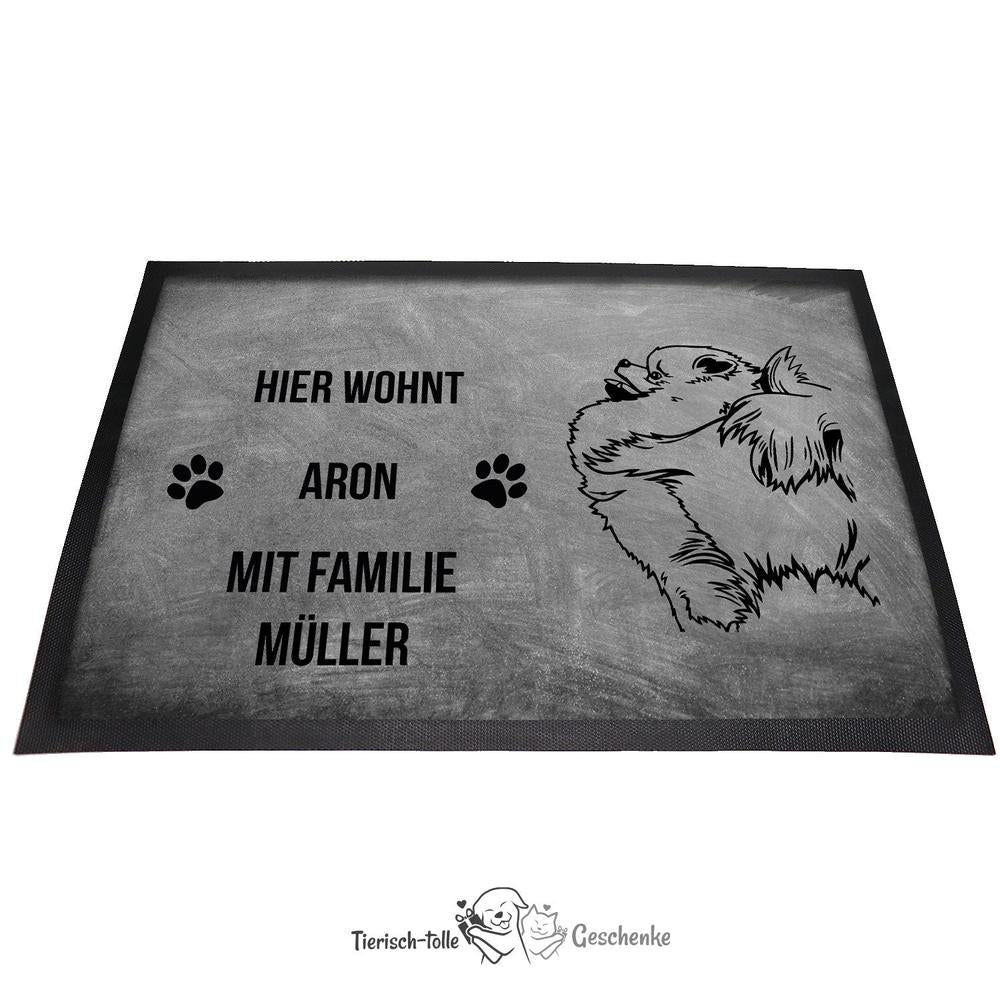 Pomeraner - Fußmatte - Schmutzfangmatte - 40 x 60 cm-Tierisch-tolle Geschenke-Tierisch-tolle-Geschenke