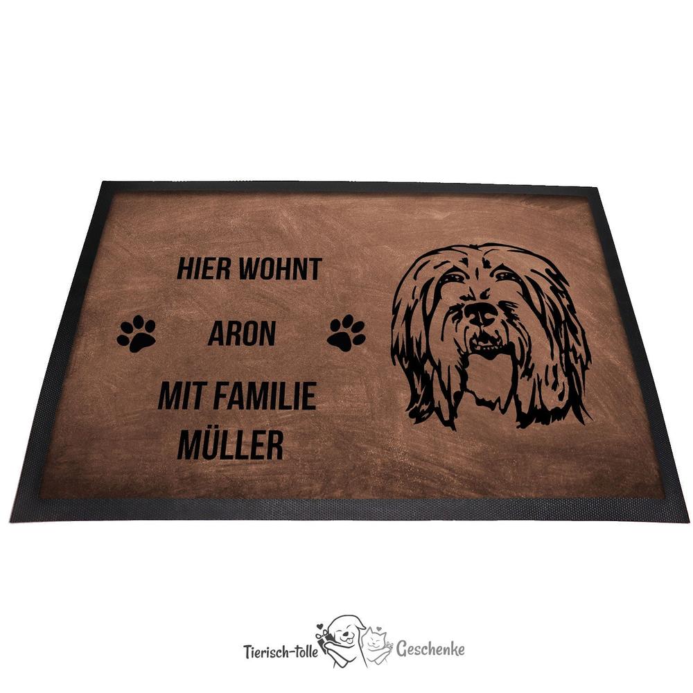 Pon Polski Owczarek Nizinny - Fußmatte - Schmutzfangmatte - 40 x 60 cm-Tierisch-tolle Geschenke-Tierisch-tolle-Geschenke