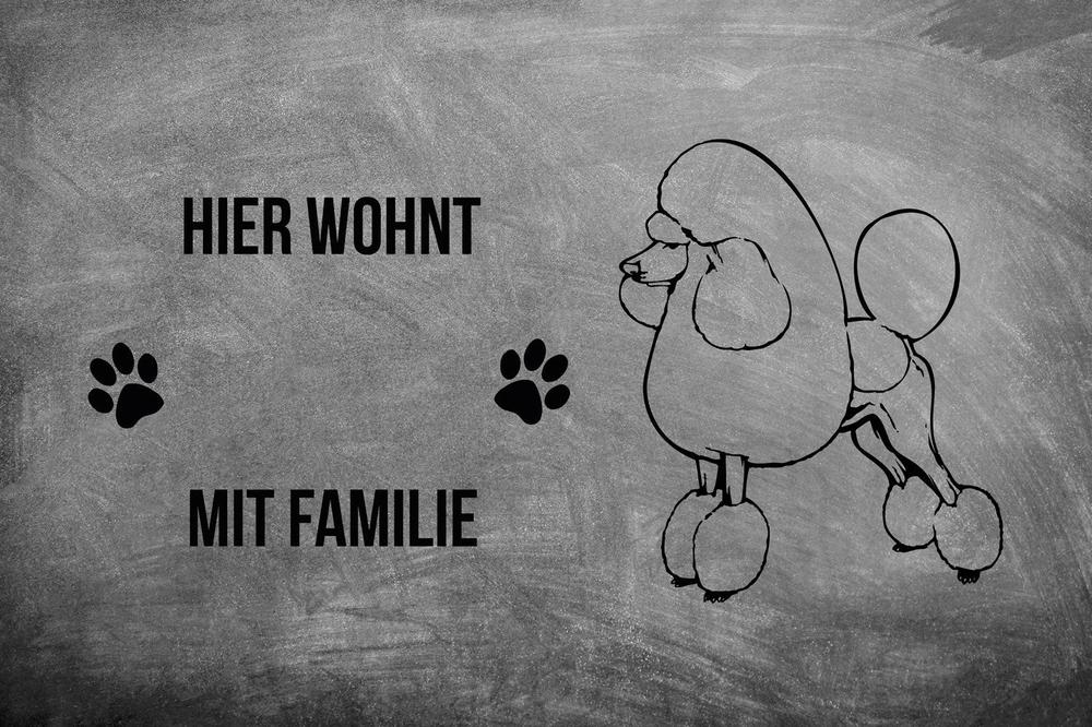 Pudel - Fußmatte - Schmutzfangmatte - 40 x 60 cm-Tierisch-tolle Geschenke-Tierisch-tolle-Geschenke