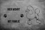 Pudel - Fußmatte - Schmutzfangmatte - 40 x 60 cm-Tierisch-tolle Geschenke-Tierisch-tolle-Geschenke