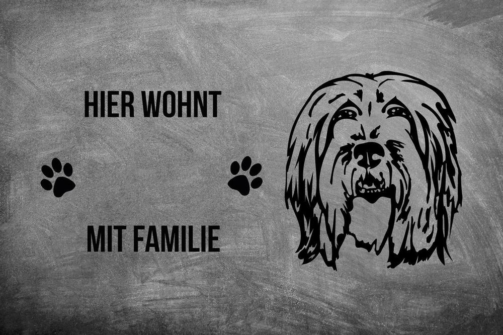 Pon Polski Owczarek Nizinny - Fußmatte - Schmutzfangmatte - 40 x 60 cm-Tierisch-tolle Geschenke-Tierisch-tolle-Geschenke