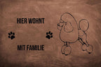 Pudel - Fußmatte - Schmutzfangmatte - 40 x 60 cm-Tierisch-tolle Geschenke-Tierisch-tolle-Geschenke