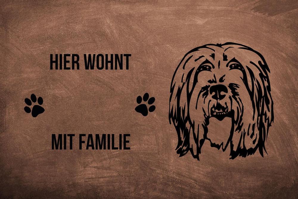 Pon Polski Owczarek Nizinny - Fußmatte - Schmutzfangmatte - 40 x 60 cm-Tierisch-tolle Geschenke-Tierisch-tolle-Geschenke