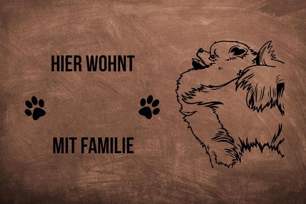 Pomeraner - Fußmatte - Schmutzfangmatte - 40 x 60 cm-Tierisch-tolle Geschenke-Tierisch-tolle-Geschenke