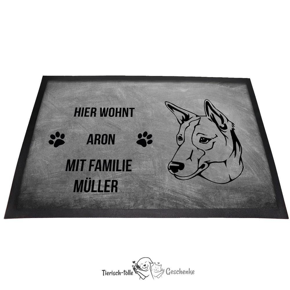 Podenco - Fußmatte - Schmutzfangmatte - 40 x 60 cm-Tierisch-tolle Geschenke-Tierisch-tolle-Geschenke