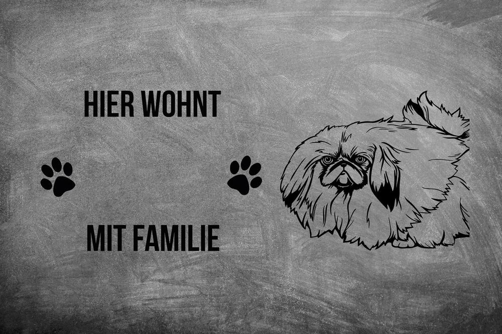 Pekinese - Fußmatte - Schmutzfangmatte - 40 x 60 cm-Tierisch-tolle Geschenke-Tierisch-tolle-Geschenke